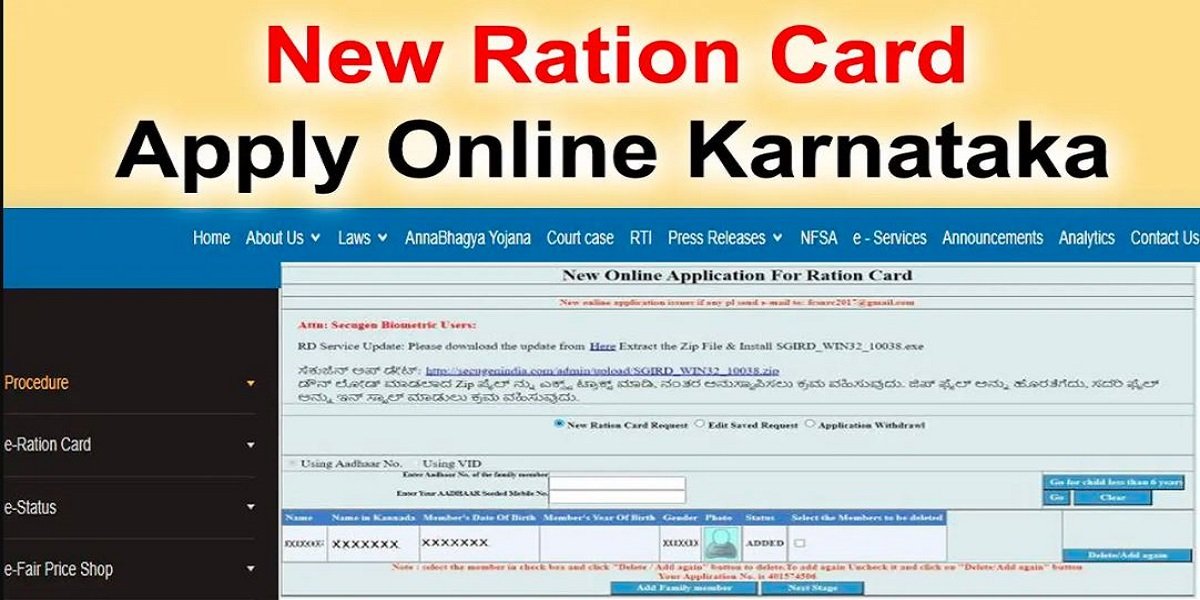 How to apply for ration card in Karnataka?